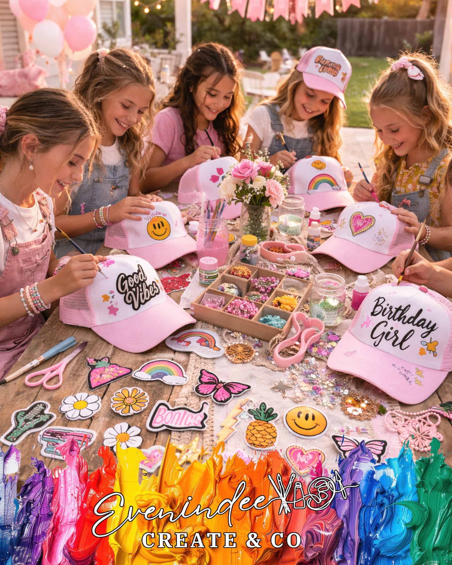 Kids/Teens Trucker Cap Decorating Private Party Workshop