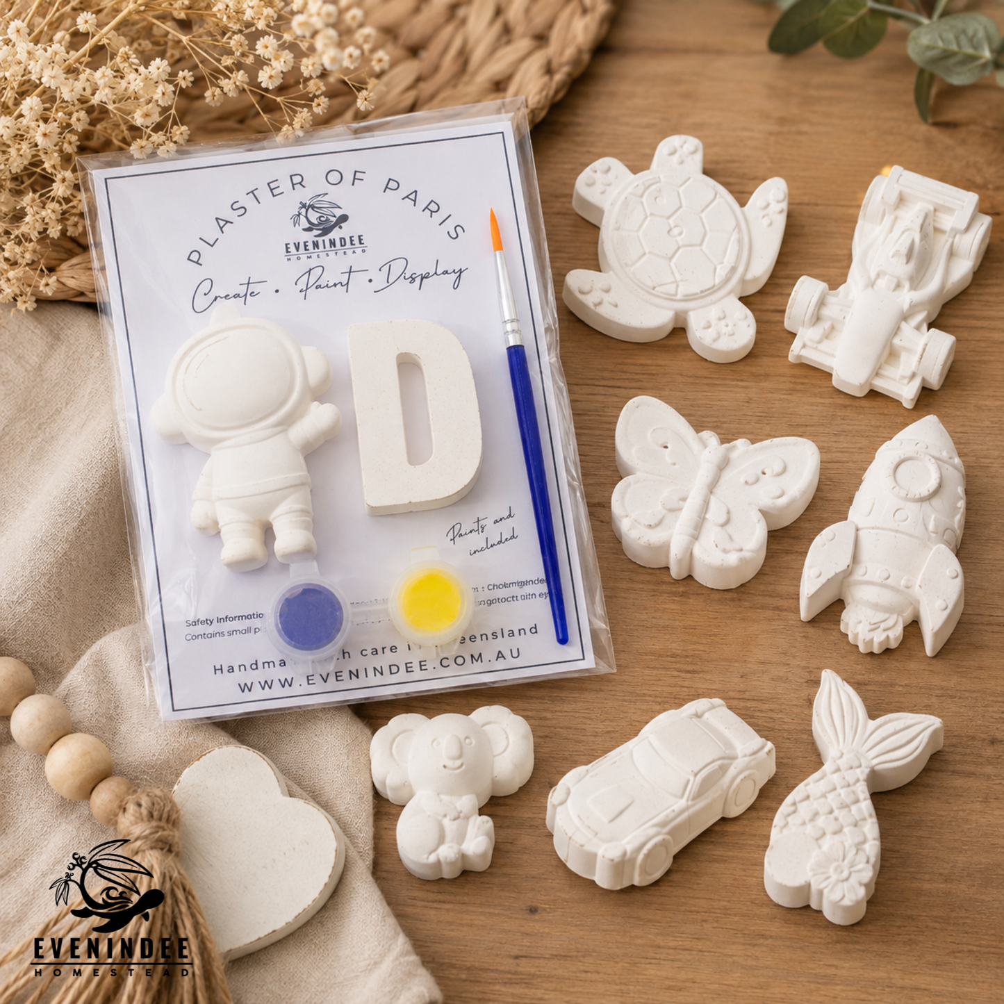 Plaster of Paris Paint Kit – The Perfect Party Favour & Creative Gift