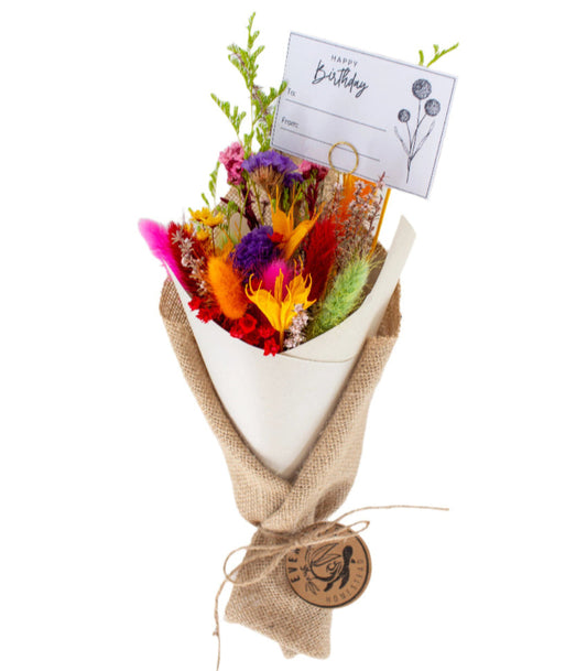 Bouquet of Vibrant Dried Flowers