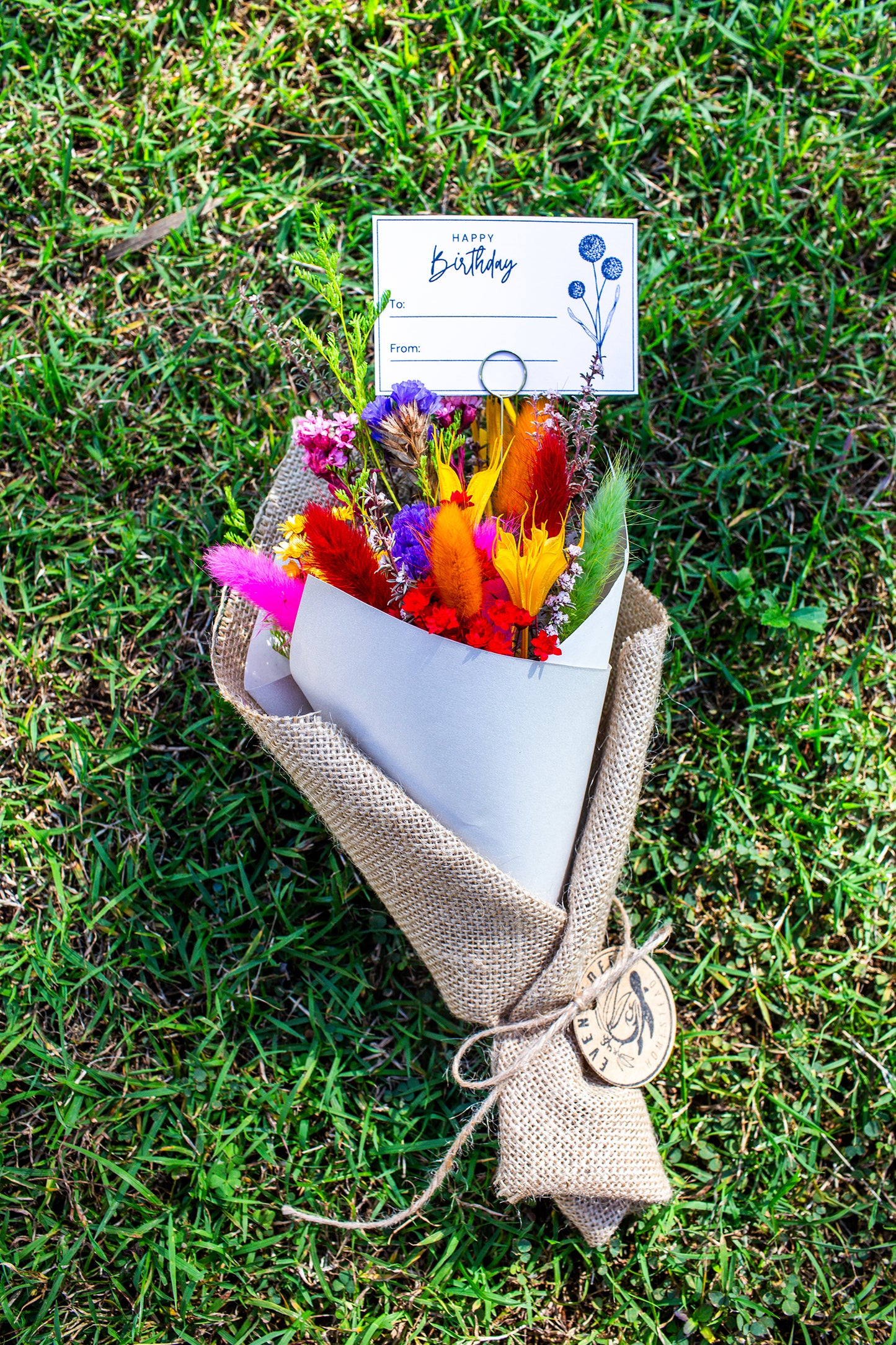 Bouquet of Vibrant Dried Flowers