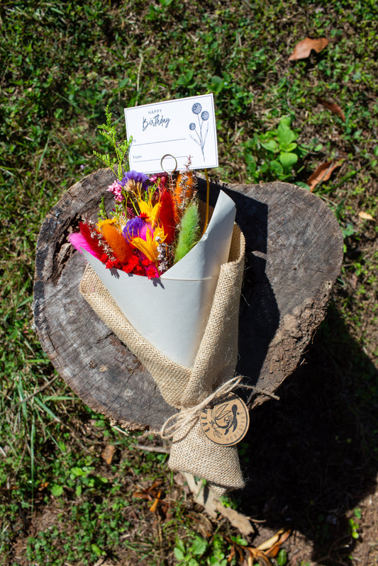 Bouquet of Vibrant Dried Flowers