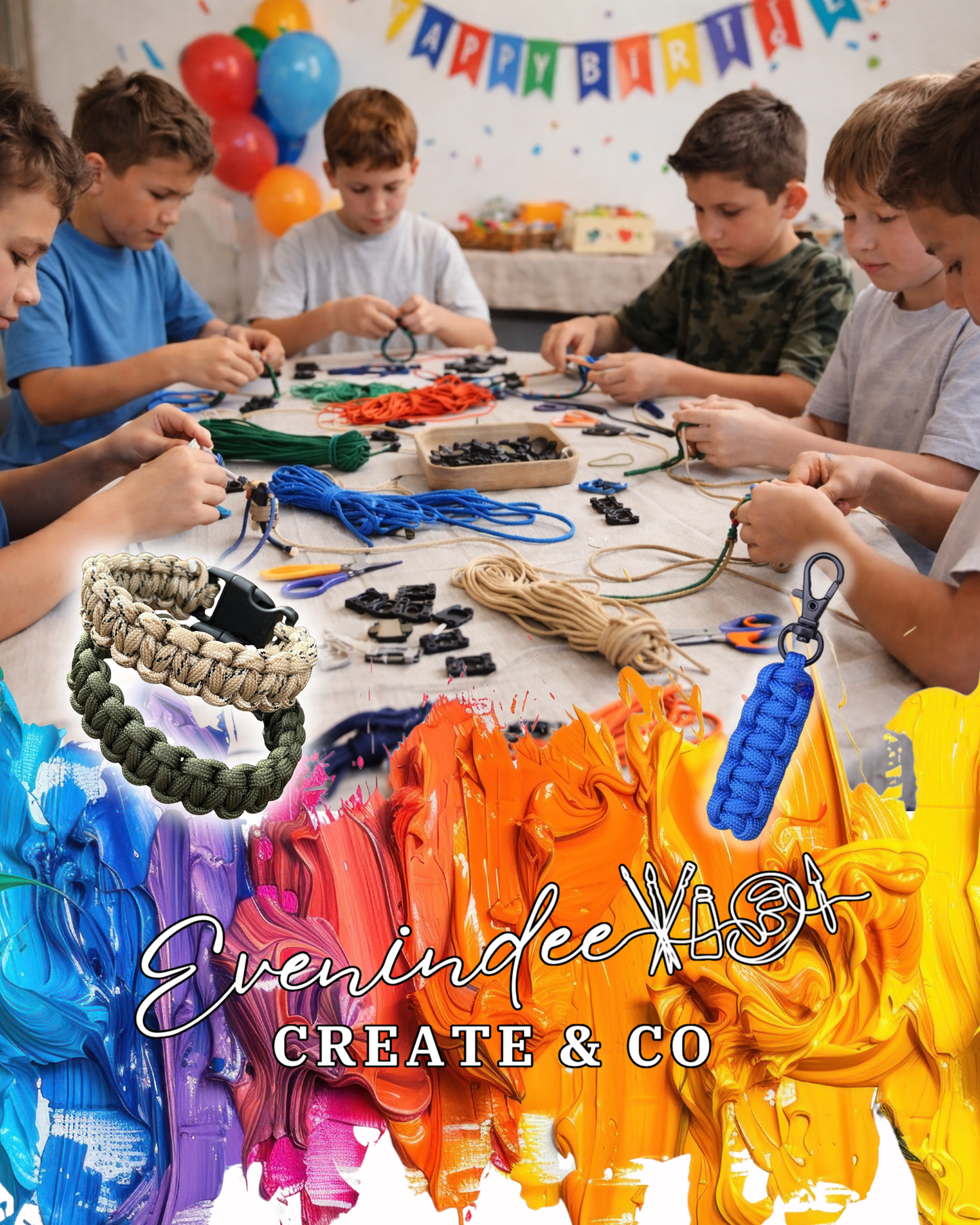 Boys Paracord Survival Workshop – Private Party Experience