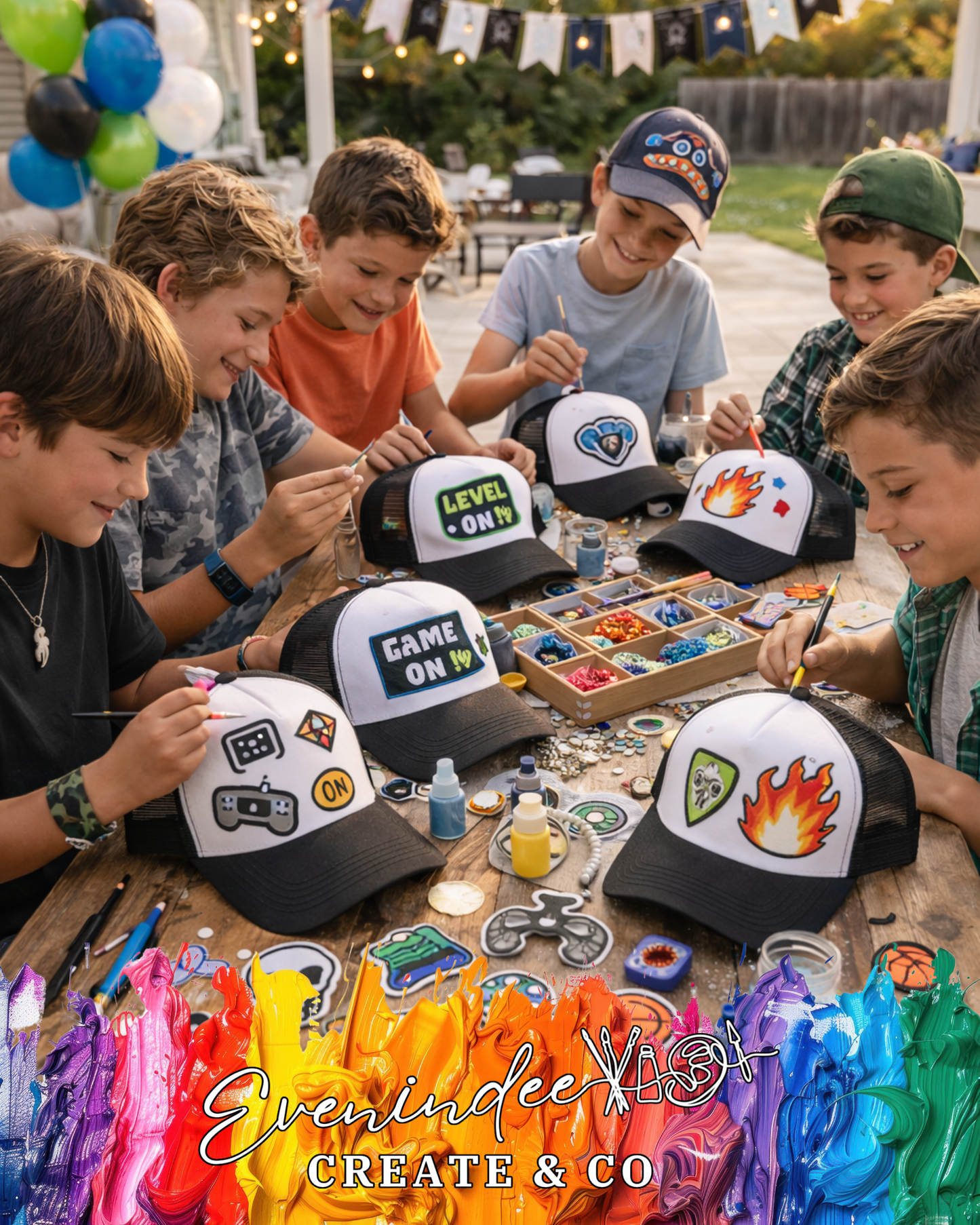 Kids/Teens Trucker Cap Decorating Private Party Workshop
